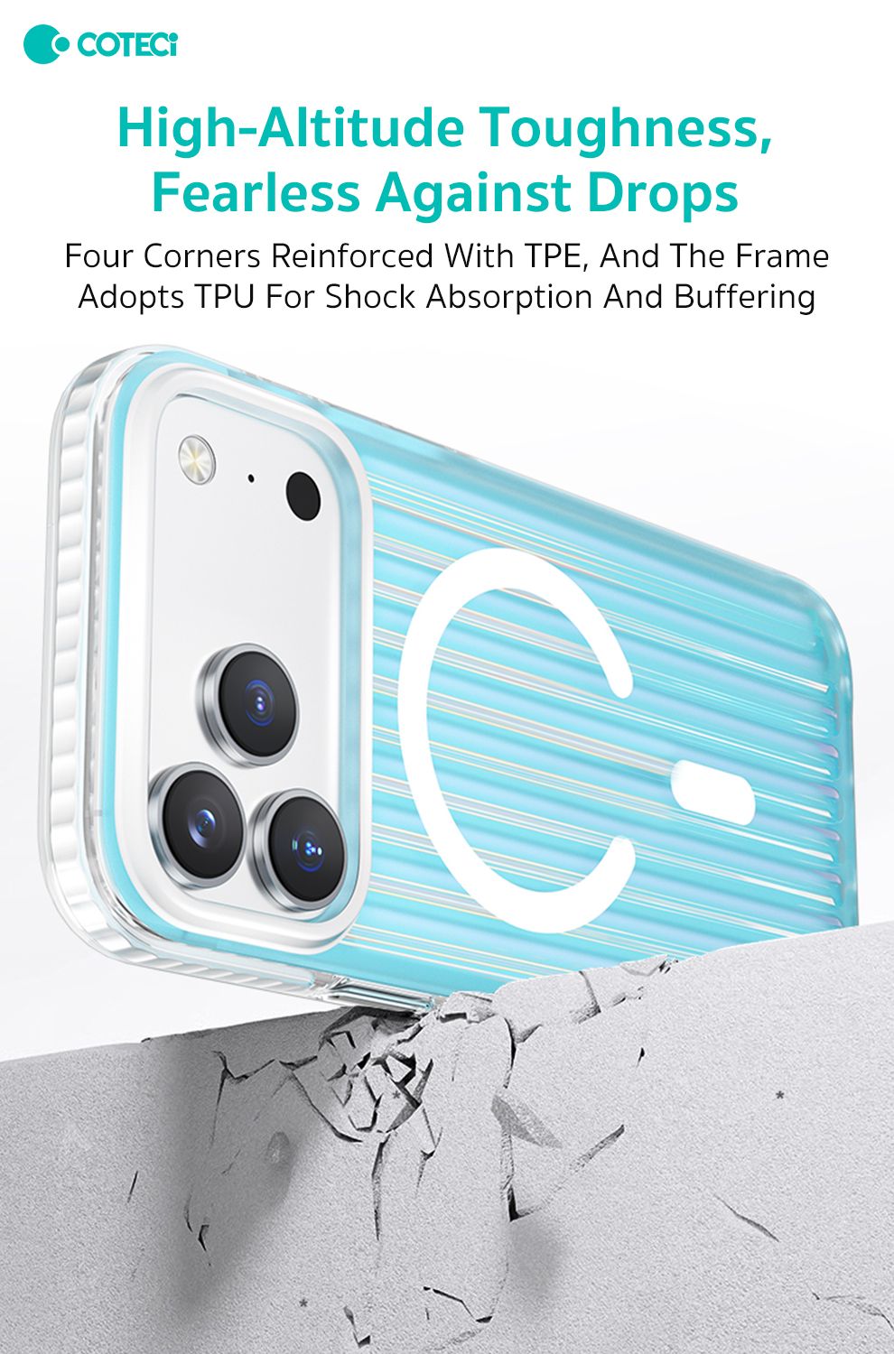 Coteci iPhone 17 Pro Max Glossy Case, Orange