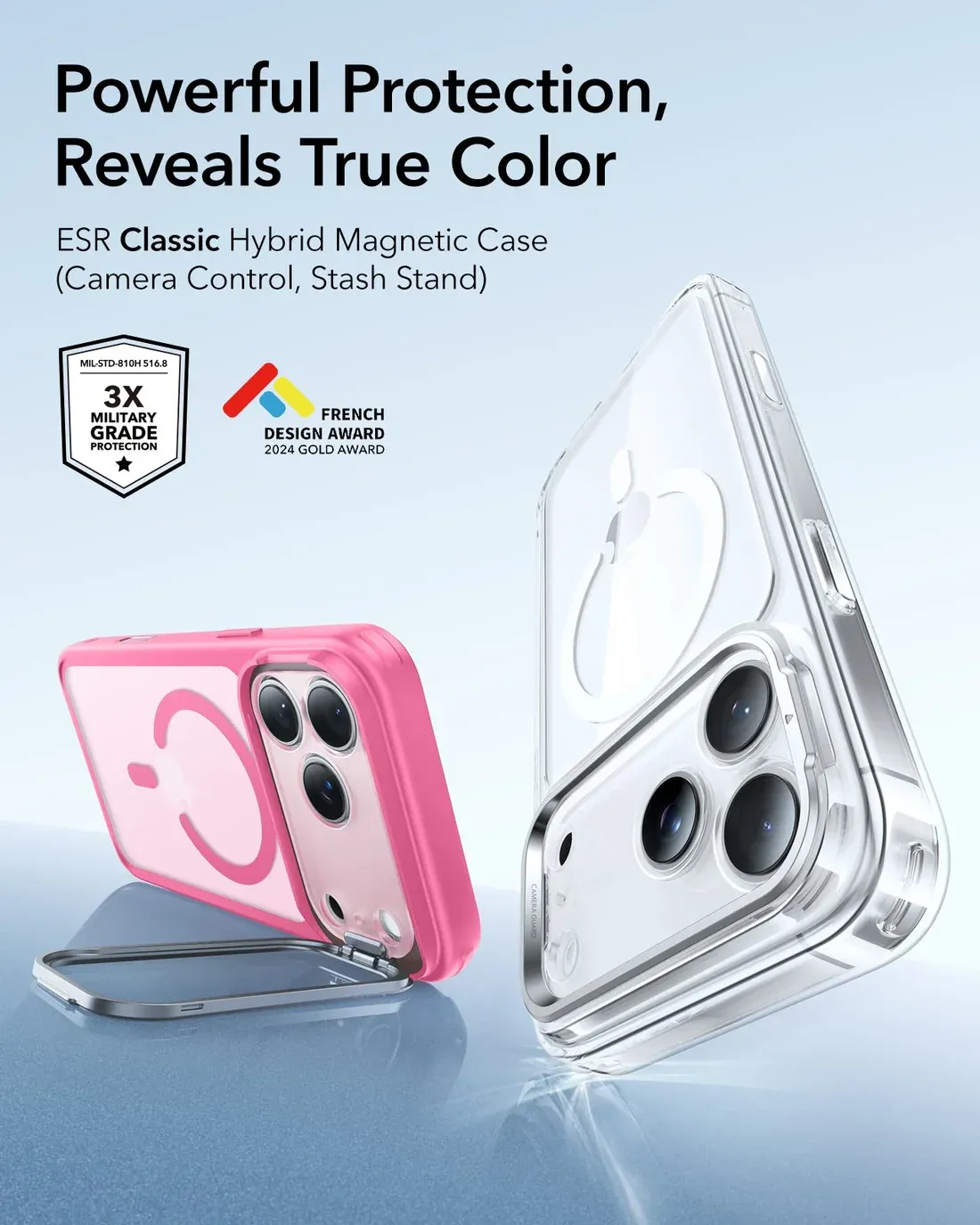 TDG iPhone 17 Pro Max MagStand Frost Casing, Pink