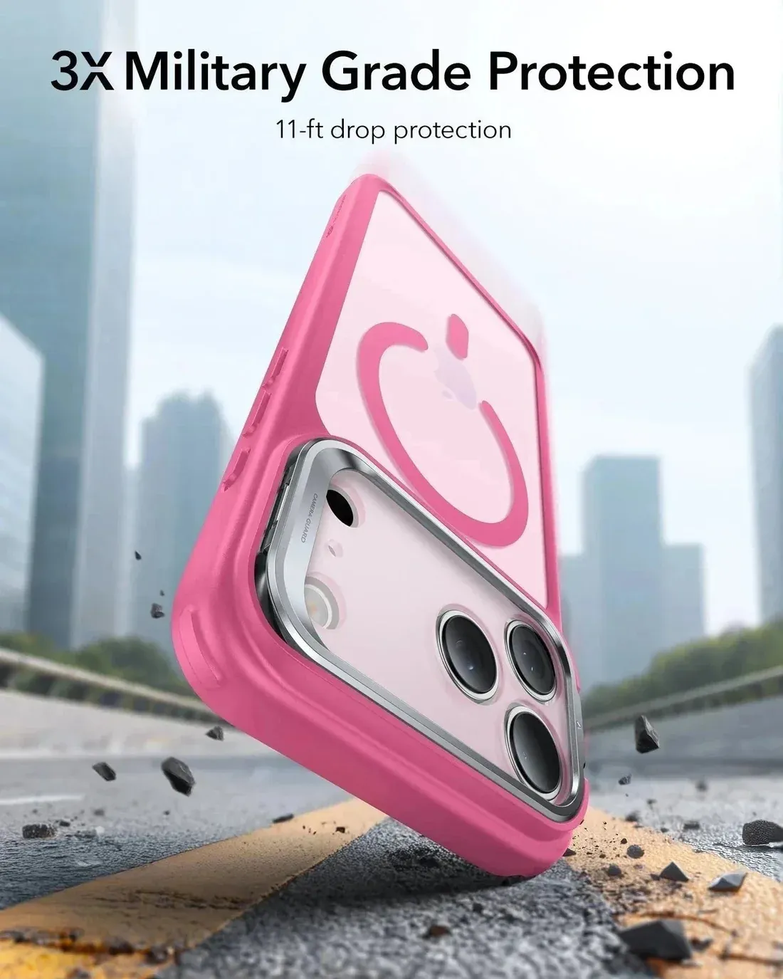 TDG iPhone 17 Pro Max MagStand Frost Casing, Pink