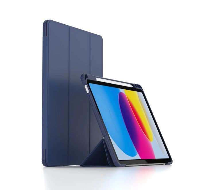 Kaku iPad (10th gen) MINGYA TPU case with apple pencil slot, Navy Blue
