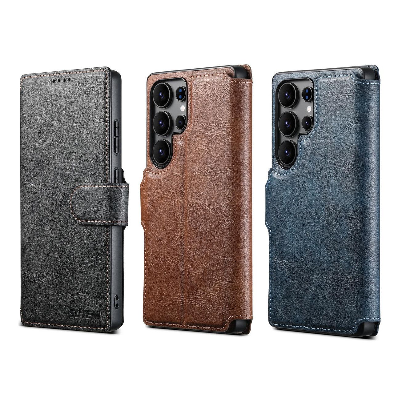 TDG Suteni Samsung Galaxy S24 Ultra Q5 Flip Case, Blue