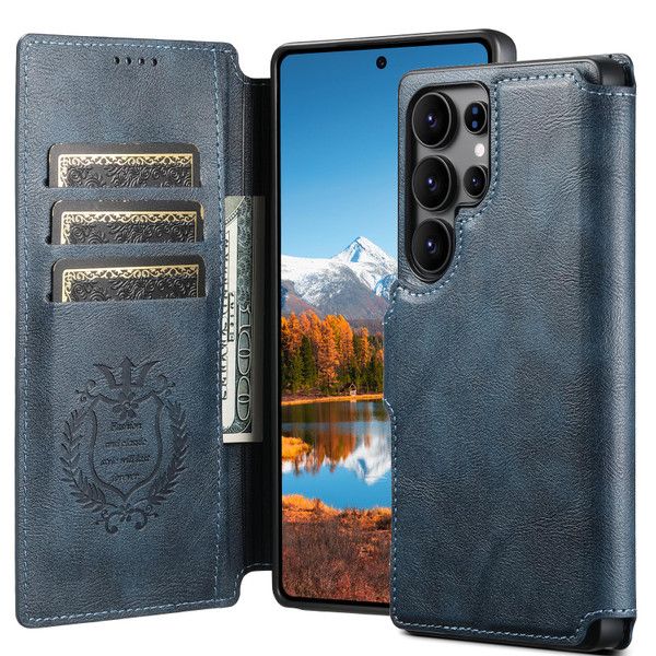 TDG Suteni Samsung Galaxy S24 Ultra Q5 Flip Case, Blue
