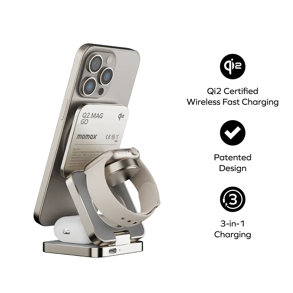 Momax Q2. Mag Go Qi2 Wireless Charging Stand