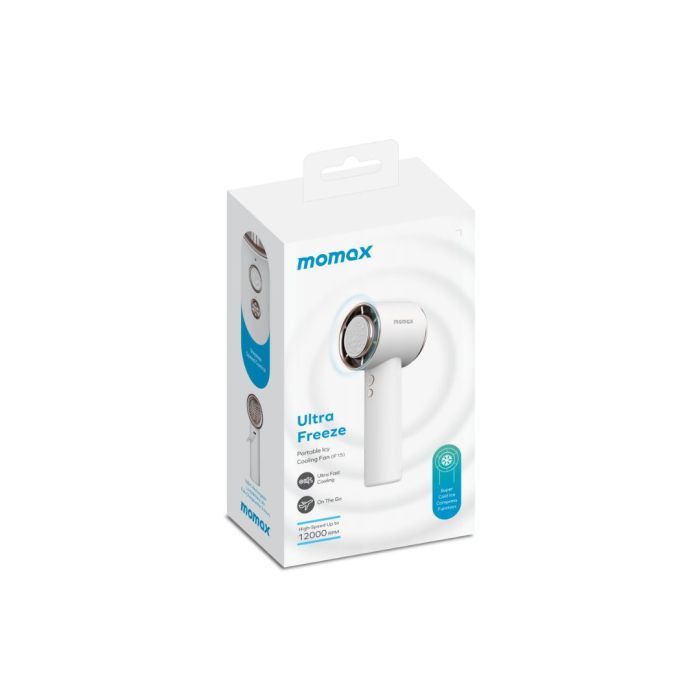 MOMAX Ultra Freeze Portable Icy Colling Fan, White