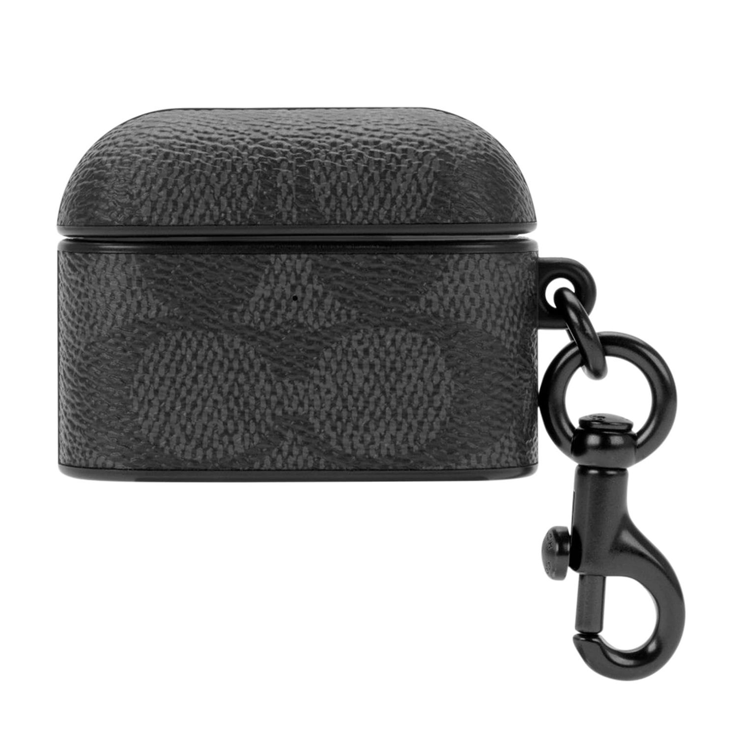 Coach AirPods Pro 2 Leather Case, Signature C Charcoal