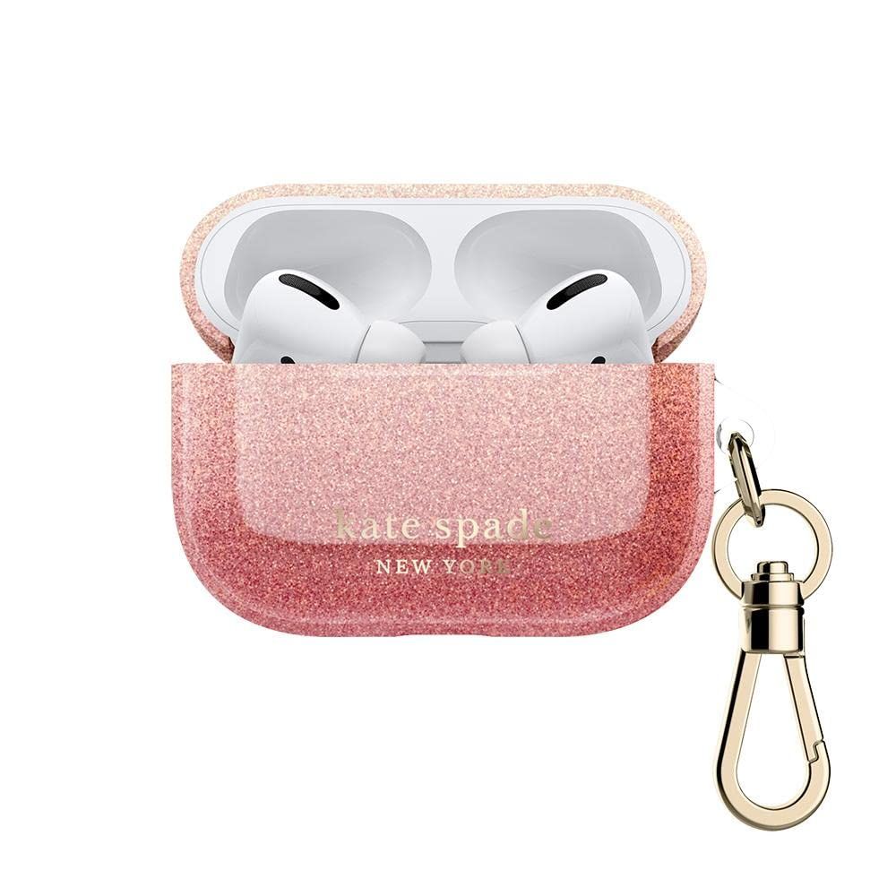 Kate Spade New York AirPods 2 Protective Case, Classic Peony/Cream/Rose Gold Foi