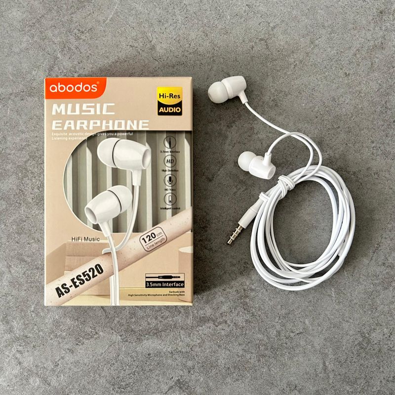 TDG XN Abodos 3.5mm Music Earphone, White