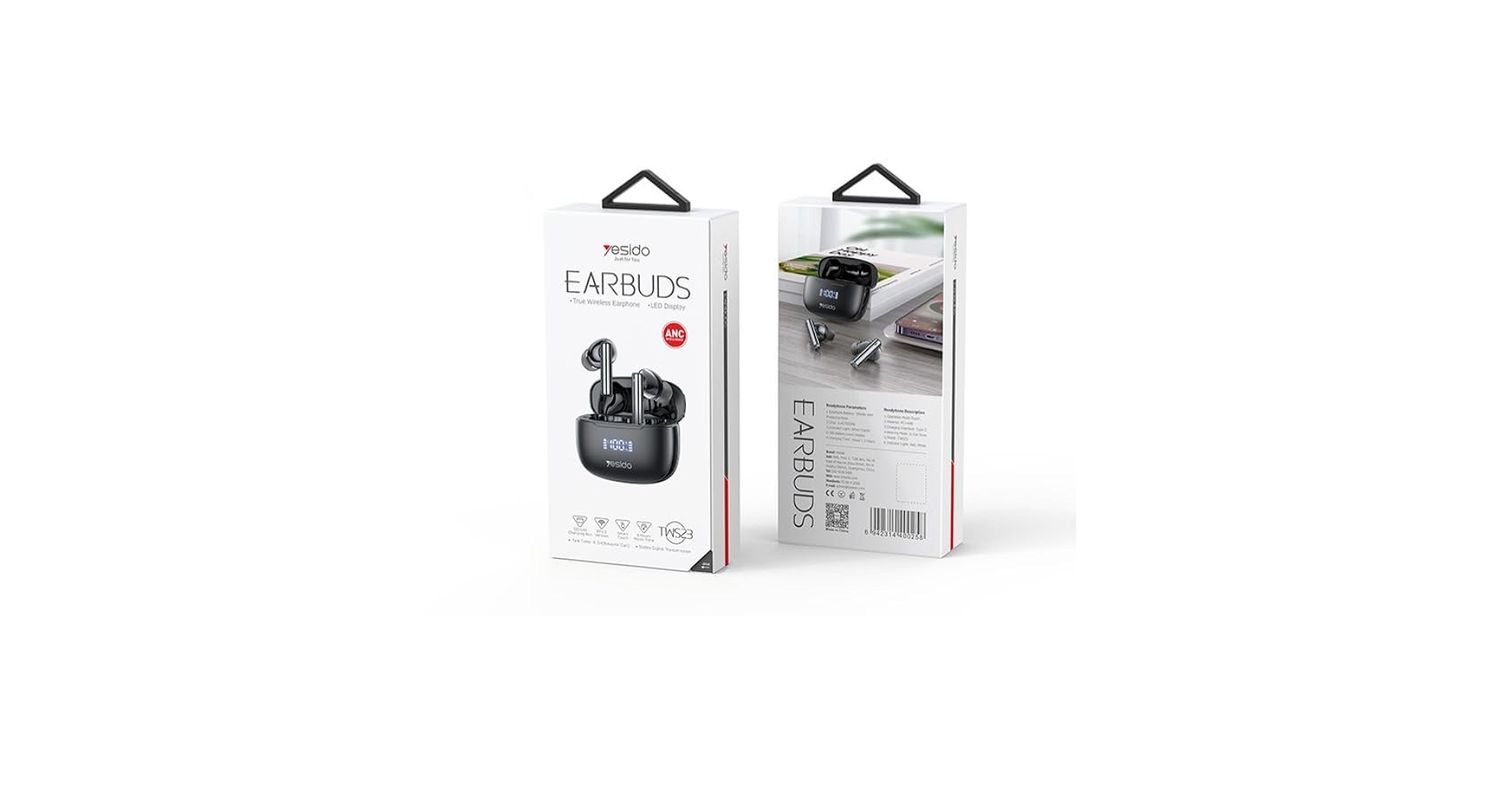 Yesido TWS23 True Wireless Earbuds, Black