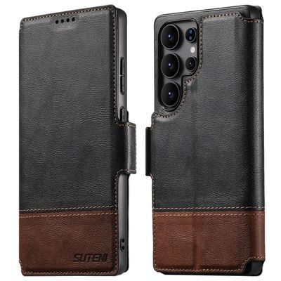 TDG Suteni Samsung Galaxy S23 Ultra Q6 Detachable Flip Case, BlackBrown