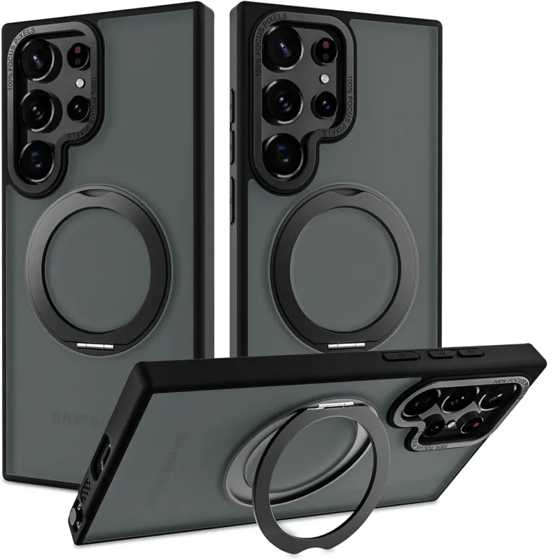 TDG Samsung Galaxy S23 Ultra MagStand Frost Casing, Black