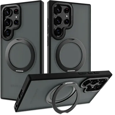 TDG Samsung Galaxy S23 Ultra MagStand Frost Casing, Black