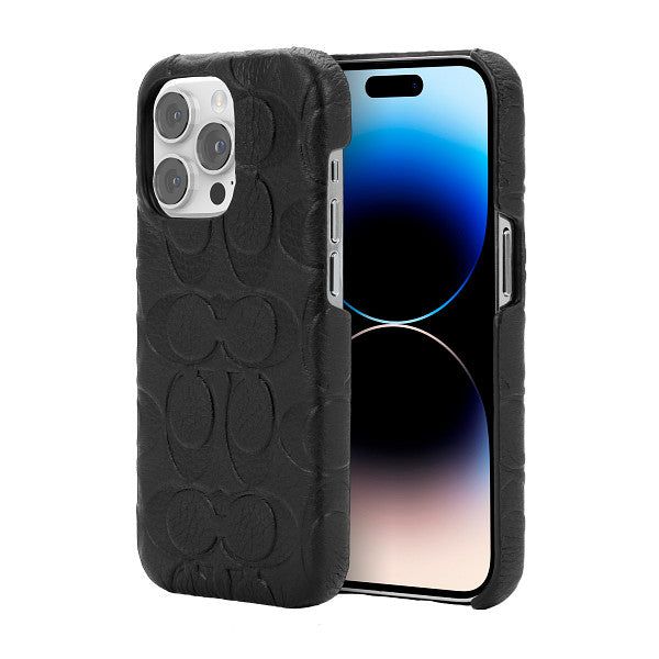 Coach iPhone 14 Pro Max Slim Wrap Case, Signature C Black