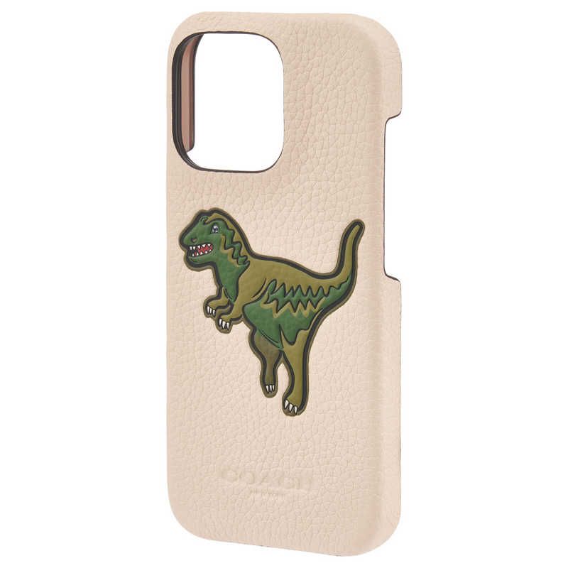 Coach iPhone 14 Pro Slim Wrap Case, Ivory Rexy/Pebbled Leather