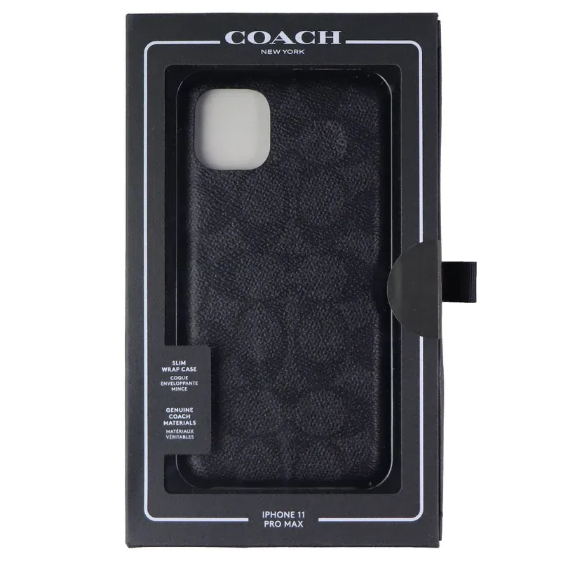 Coach iPhone 11 Pro Slim Wrap Case, Signature C Black