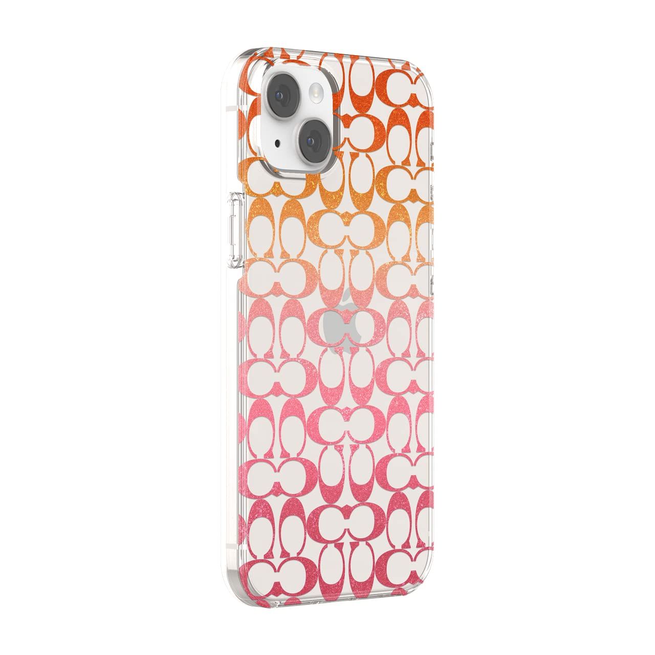 Coach iPhone 14 Pro Protective Case, Signature C Pink Ombre Glitter