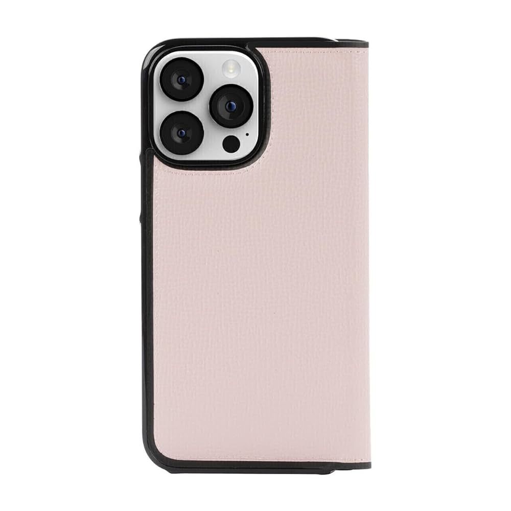 Kate Spade New York iPhone 14 Pro Max Folio Case, Pale Vellum/Black Bumper/Black