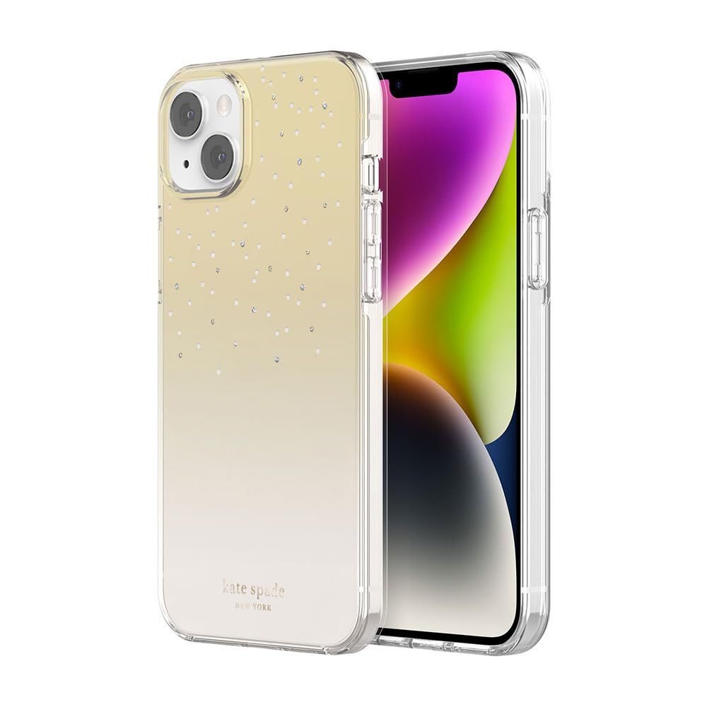 Kate Spade New York iPhone 14 Protective Hardshell, Gold Metallic Ombre