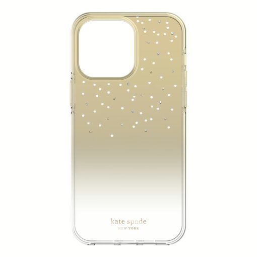 Kate Spade New York iPhone 14 Pro Max Protective Hardshell, Gold Metallic Ombre
