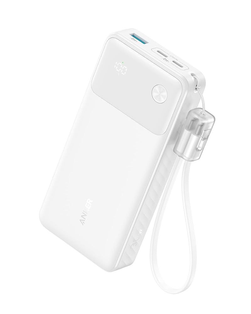 Anker A1257 Powerful and Travel Friendly Power Bank 10,000mAh, White