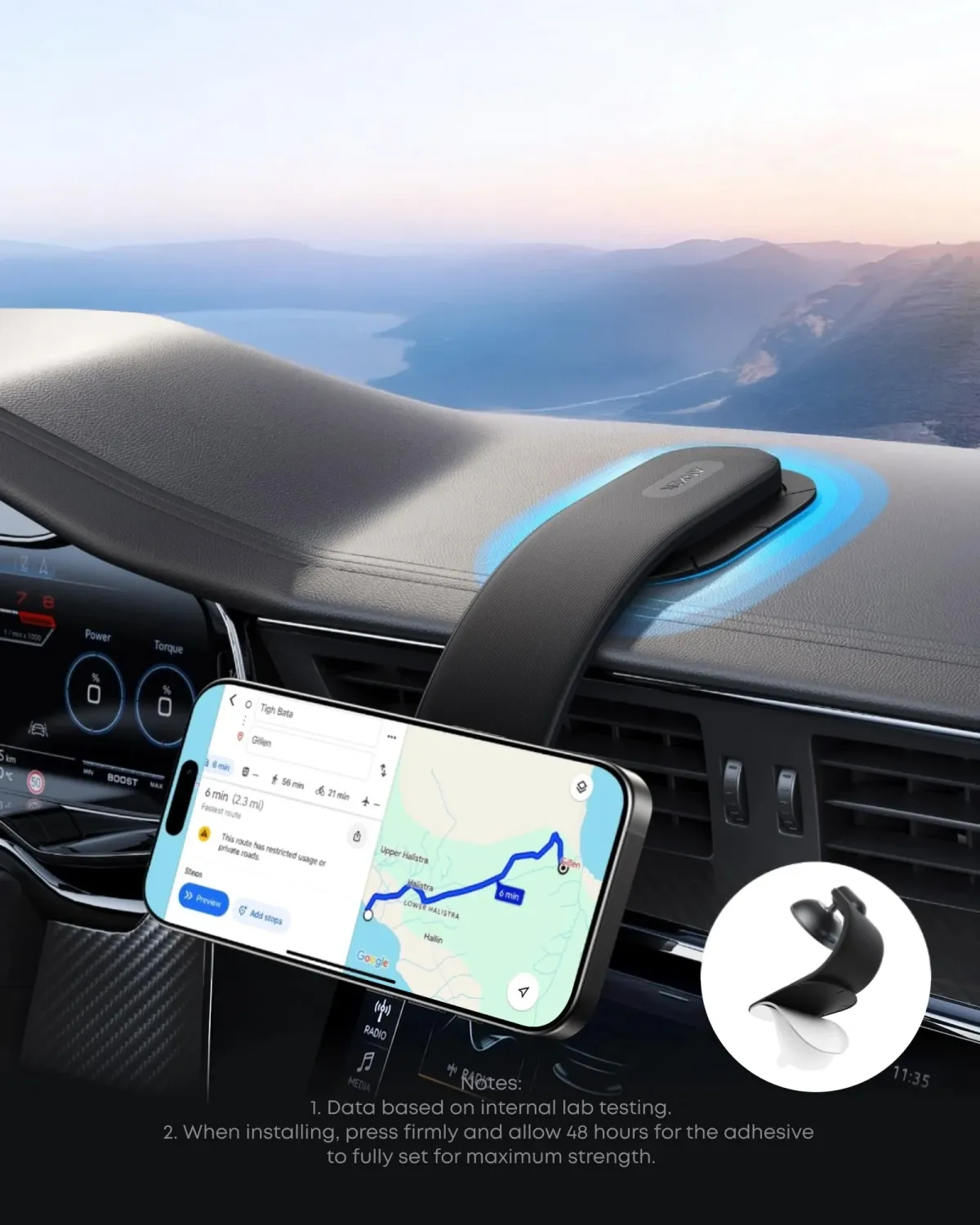 Anker A9110 Nano Foldable Car Holder, Black