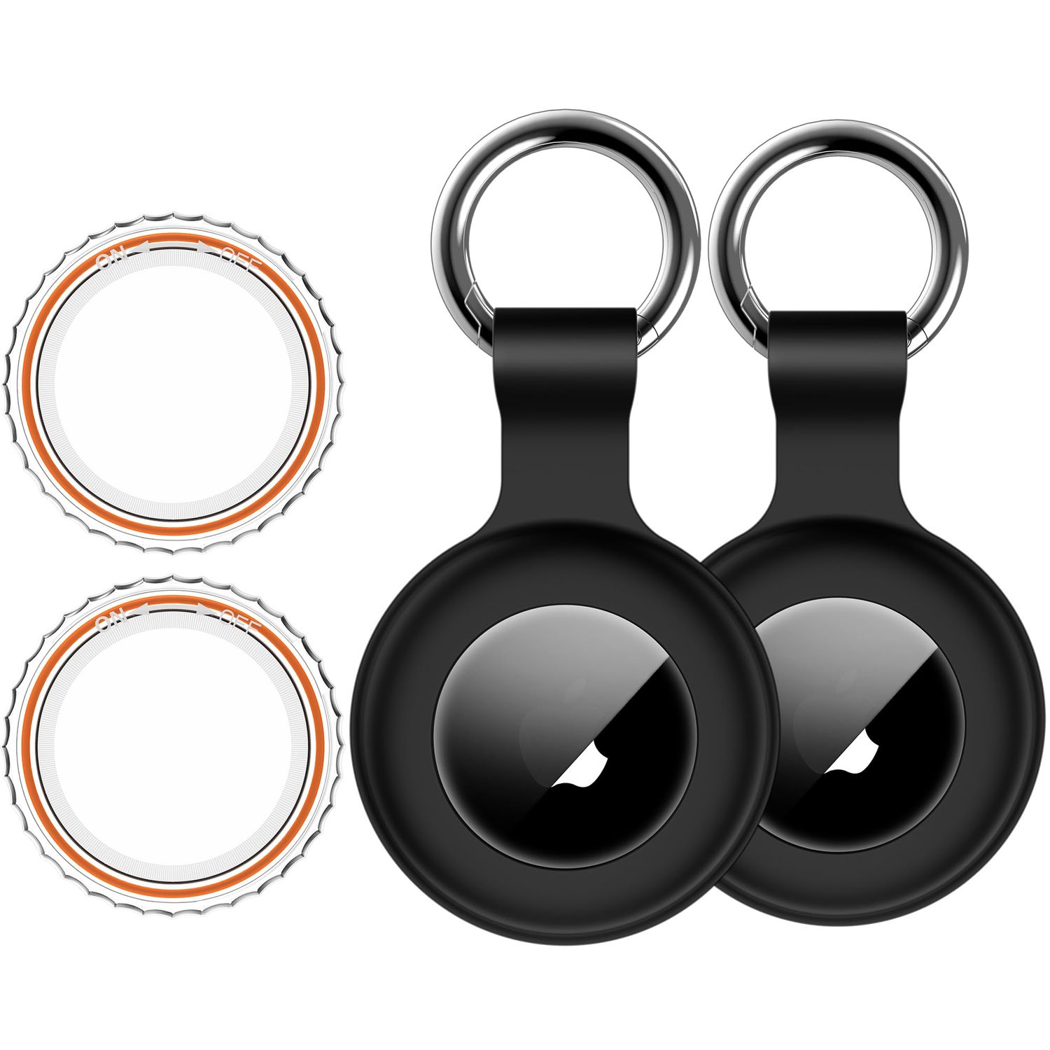 Cygnett AirTag Case Twin Pack Silicone- Black