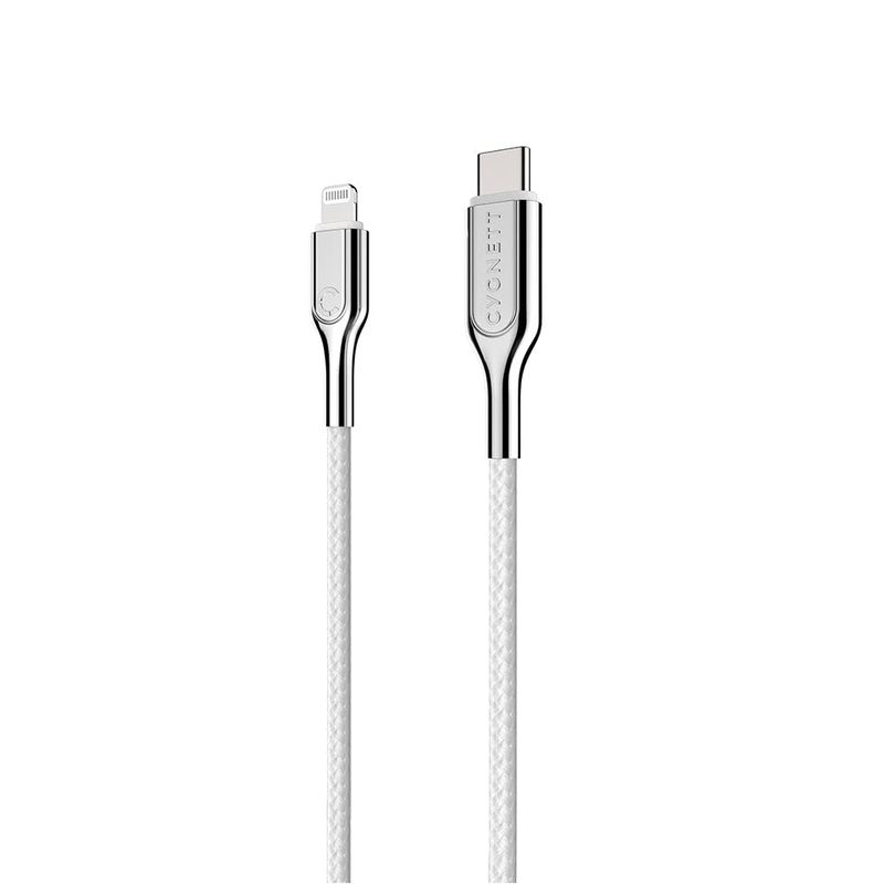 Cygnett Armoured Lightning to USB-C Cable 10cm, White