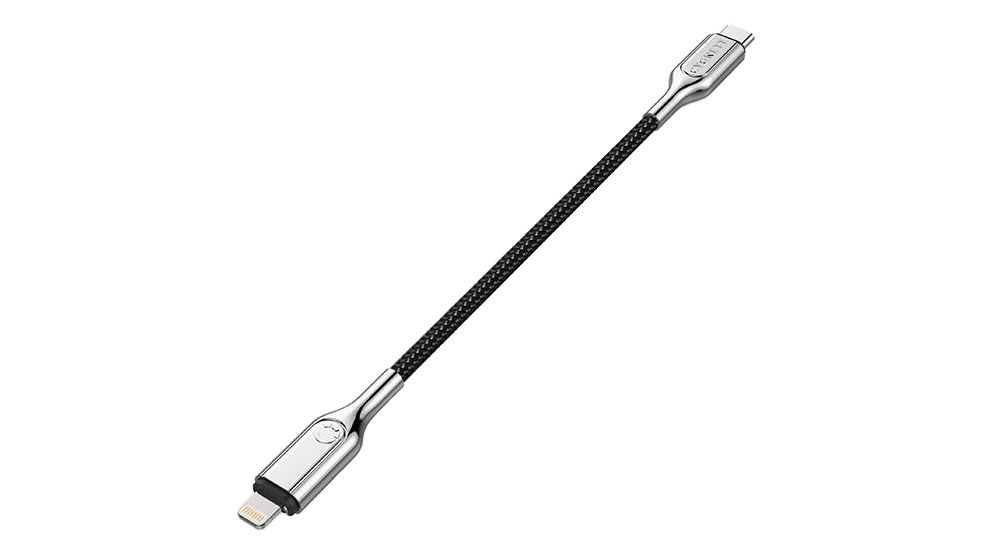 Cygnett Armoured Lightning to USB-C Cable 10cm, Black