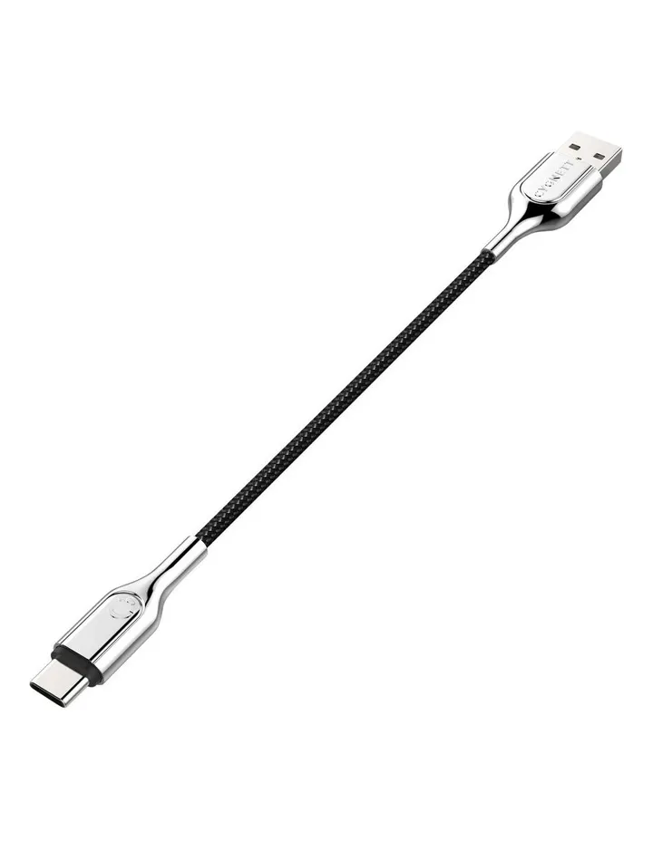 Cygnett Armored Lightning to USB-A Cable 10cm, Black