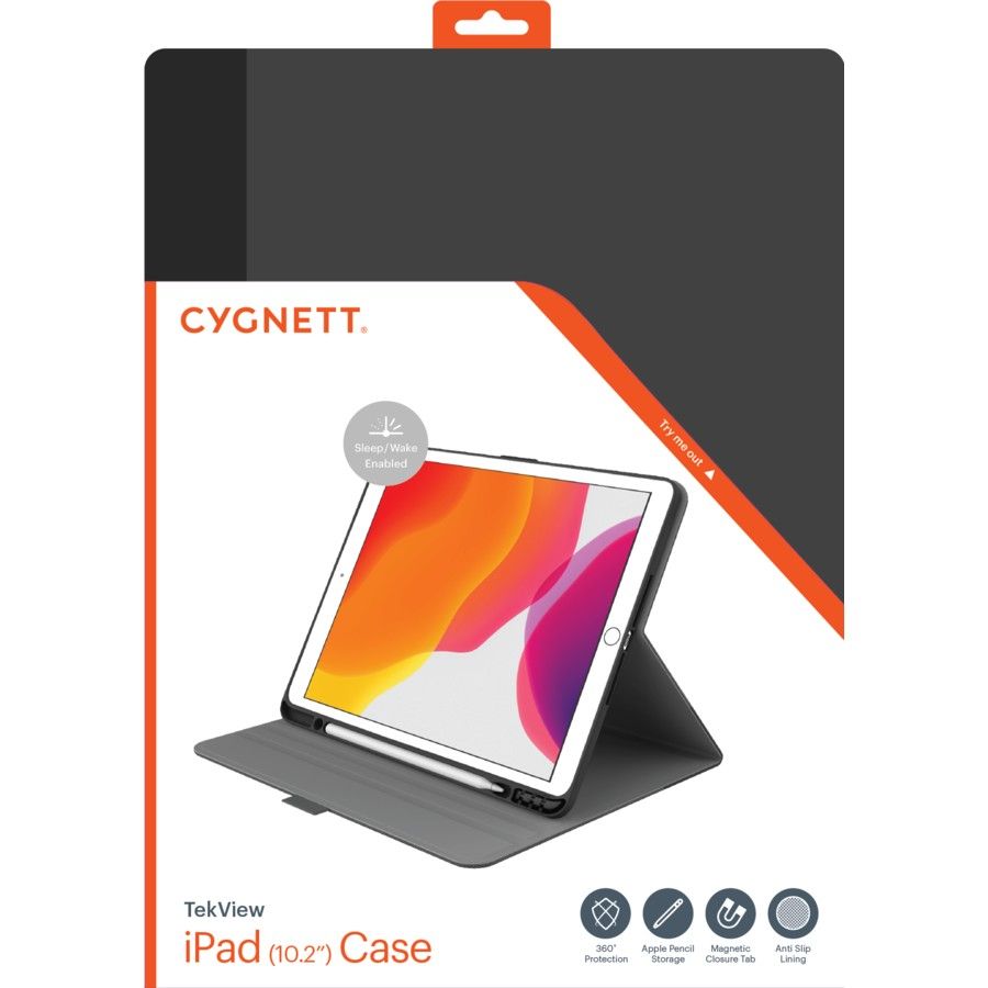 Cygnett TekView W/Apple Pencil Holder TPU Shell - iPad 10.9 - Grey/Black