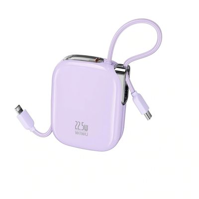 WiWU MH136 Sugar Power Bank 10,000mAh, Purple WiWU MH136 Sugar Power Bank 10,000mAh, Purple