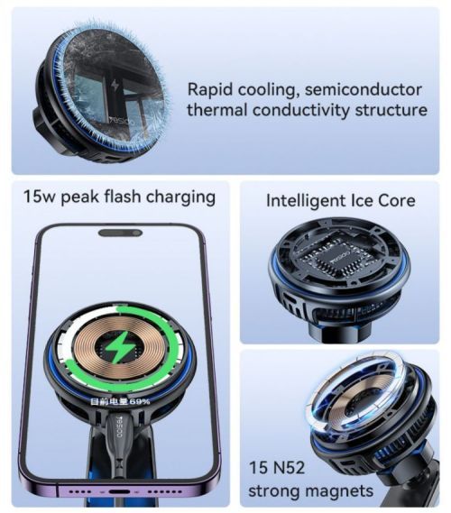 Yesido C311 Ice Cooling Wireless Car Charger