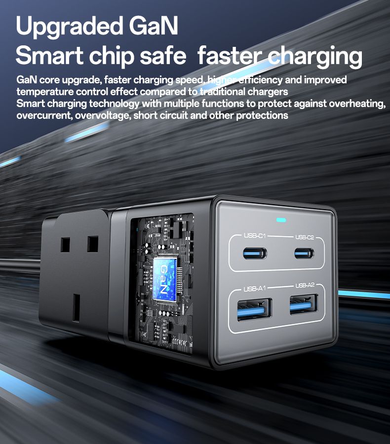 Yesido MC38 Power Strip 65W 1.5M (UK)