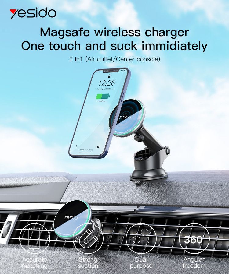 Yesido C132 Magnetic Wireless Car Holder