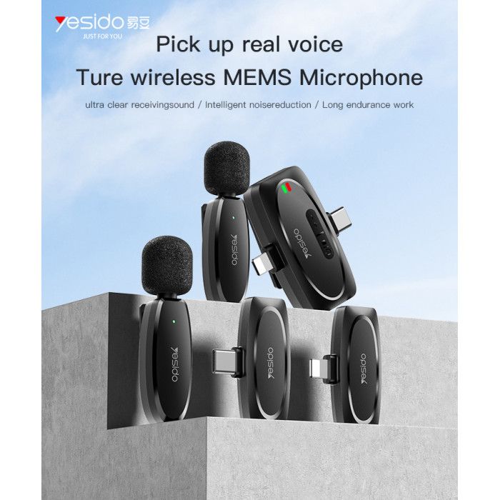 Yesido KR14 Lavalier Mic X2 Universal for Lightning Equipment