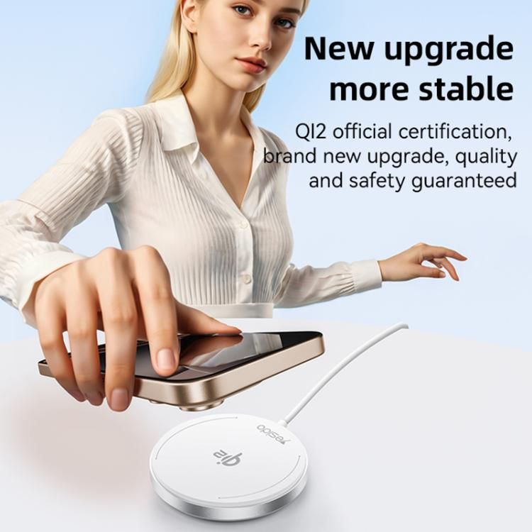 Yesido DS24 Qi2 Wireless Charger, 1M White