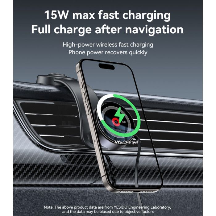 Yesido C314 Magnetic Wireless Car Charger