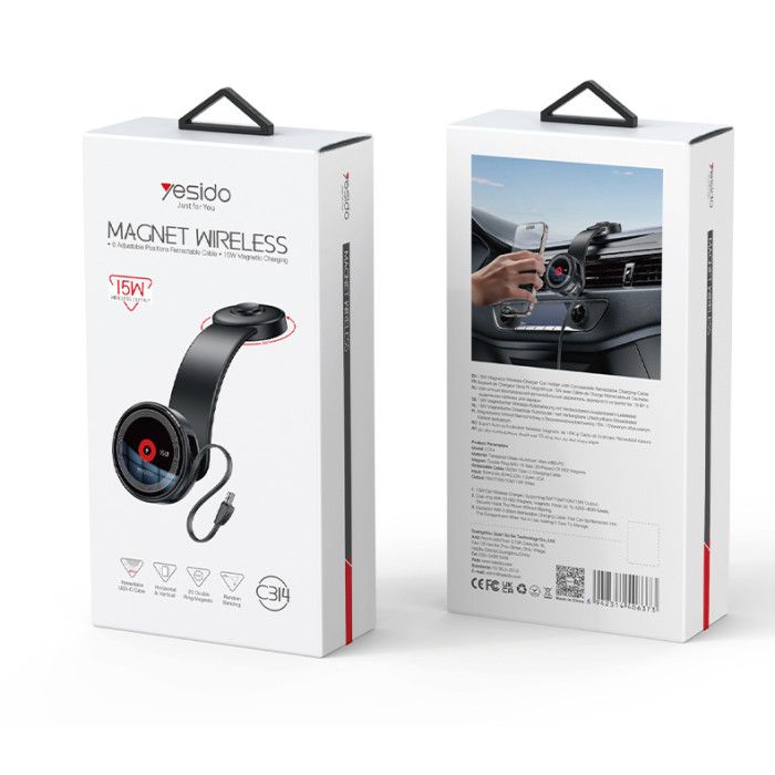 Yesido C314 Magnetic Wireless Car Charger