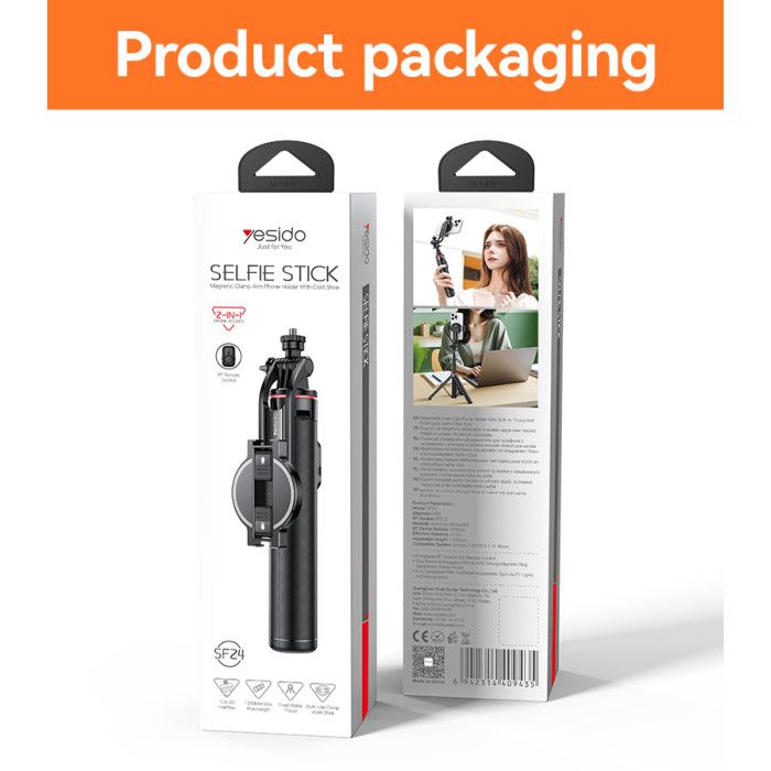 Yesido SF24 Selfie Stick, Black