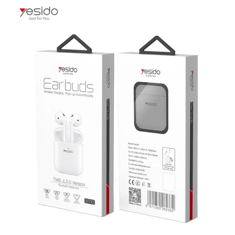Yesido BT10 Earbuds, White