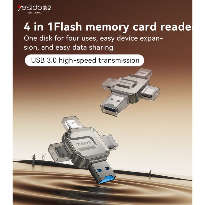 Yesido GS23 Card Reader, Silver