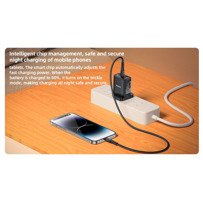 Yesido YC87 Quick Charger 20W, Black
