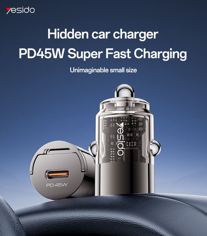 Yesido Y67 Single USB-C 45W Mini Car Charger