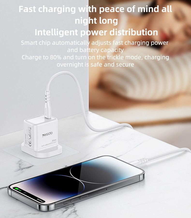 Yesido YC79 GaN Charger 20W, White