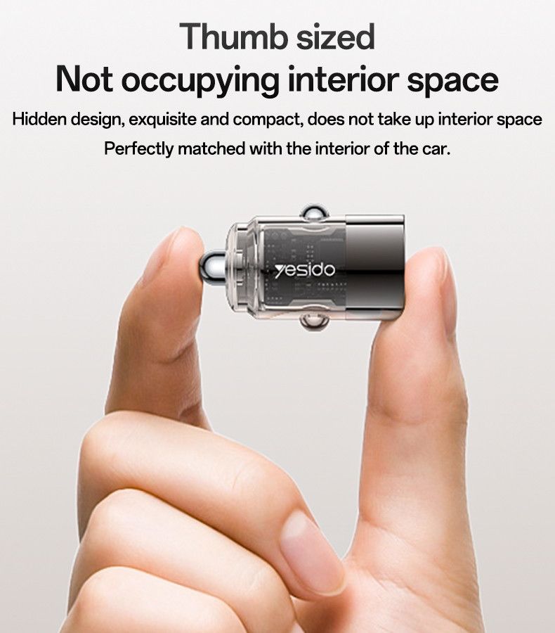 Yesido Y67 Single USB-C 45W Mini Car Charger
