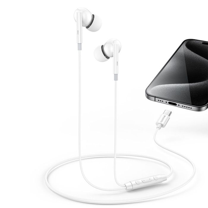 Yesido YH45 Hevy Bass Type-C Headphones, 1.2M White