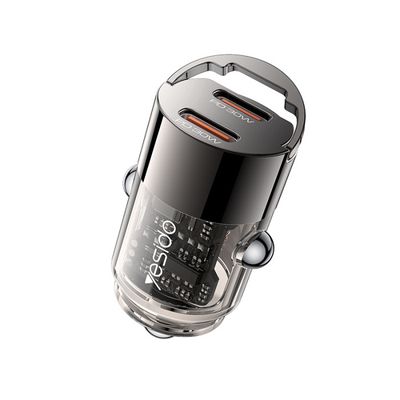 Yesido Y69 Dual USB-C PD30W mini Zinc Alloy Car Charger