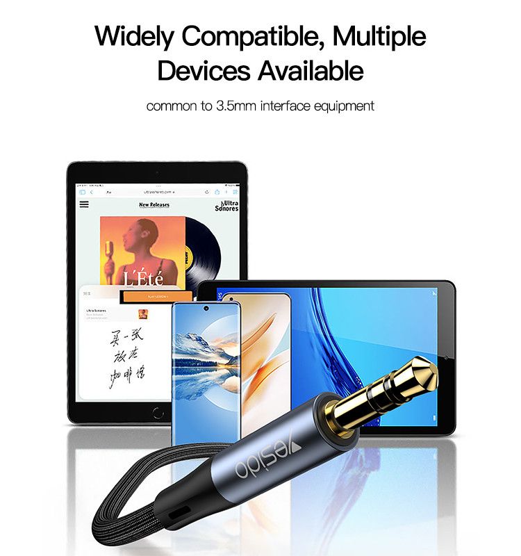 Yesido YAU39 3.5mm Male to Male Audio Cable 100cm