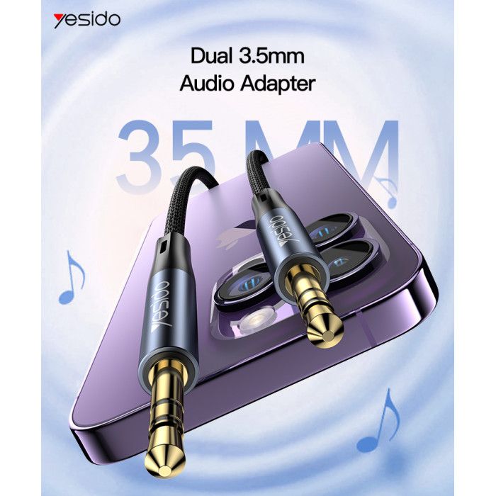 Yesido YAU39 3.5mm Male to Male Audio Cable 100cm