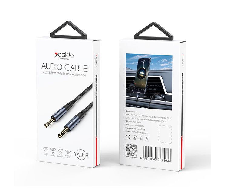 Yesido YAU39 3.5mm Male to Male Audio Cable 100cm