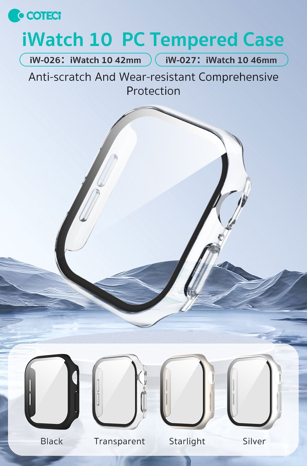 Coteci iWatch Ultra 1/2 49mm Protective Case, Black